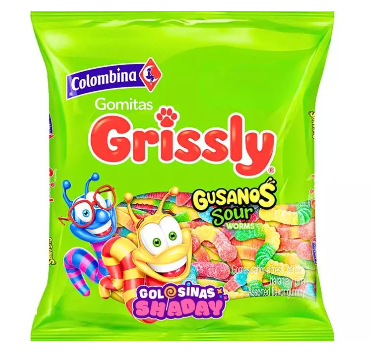 Gomas Grissly Gusanos Acidos 1kg